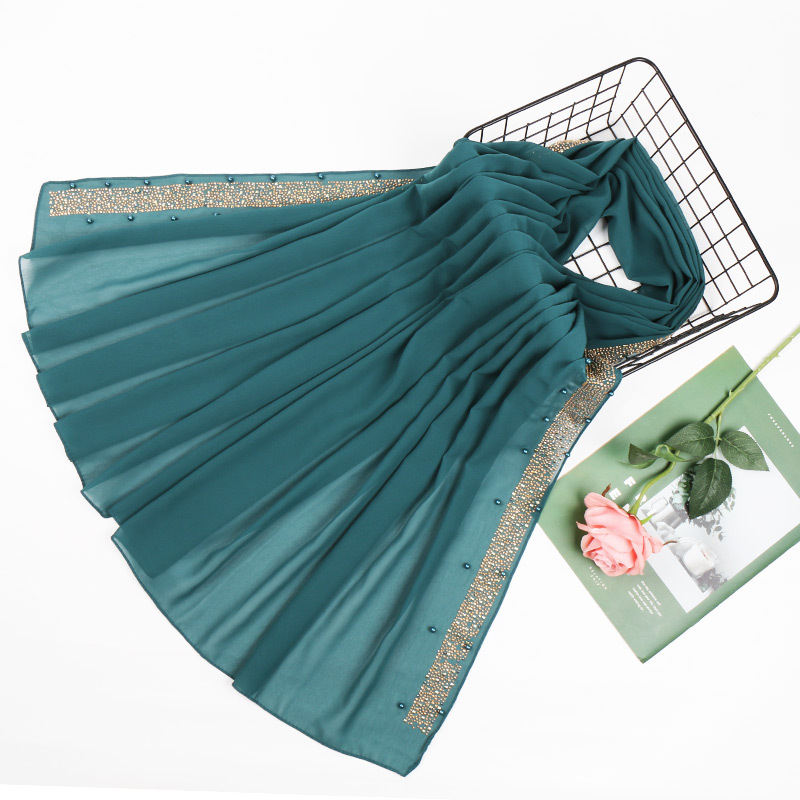 Muslim Pearl Chiffon Turban