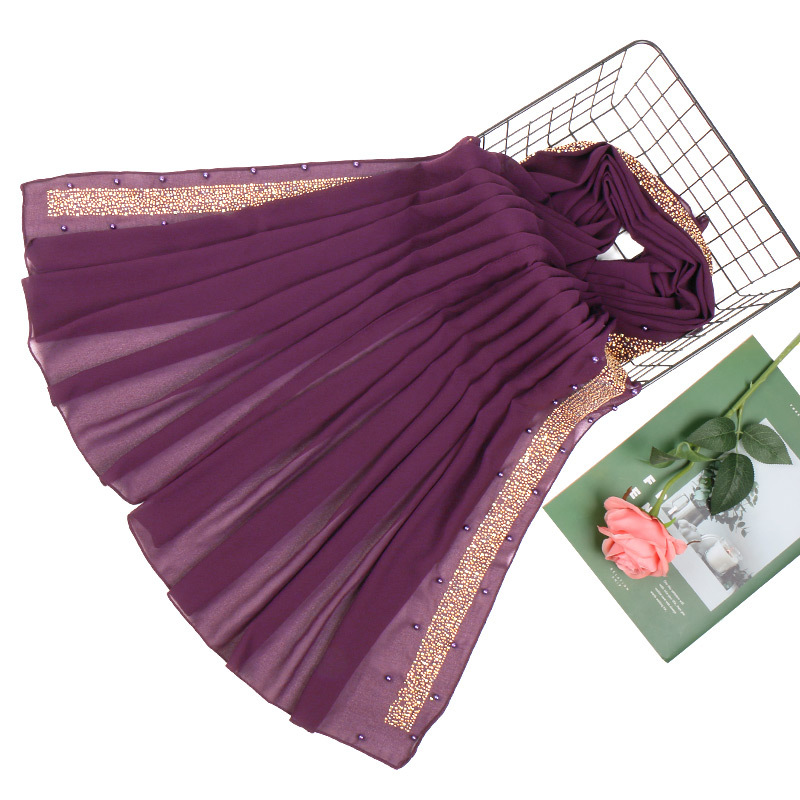 Muslim Pearl Chiffon Turban