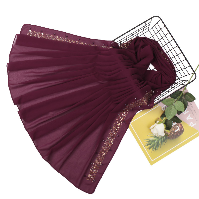 Muslim Pearl Chiffon Turban