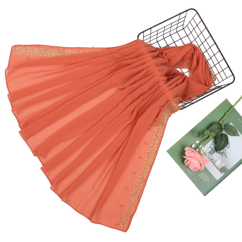 Muslim Pearl Chiffon Turban