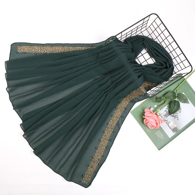 Muslim Pearl Chiffon Turban