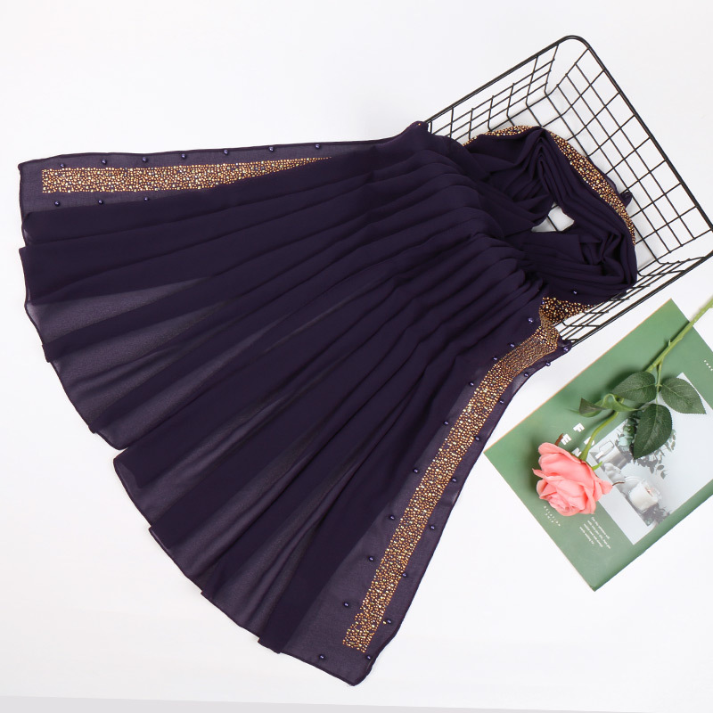 Muslim Pearl Chiffon Turban