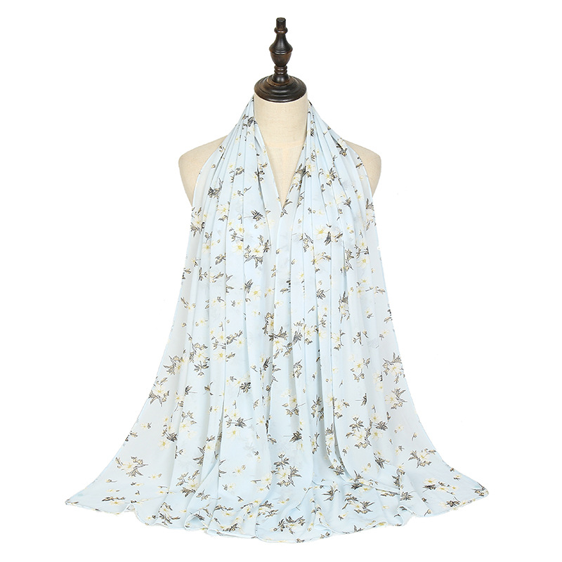 Printed Pearl Chiffon Scarf Wholesale