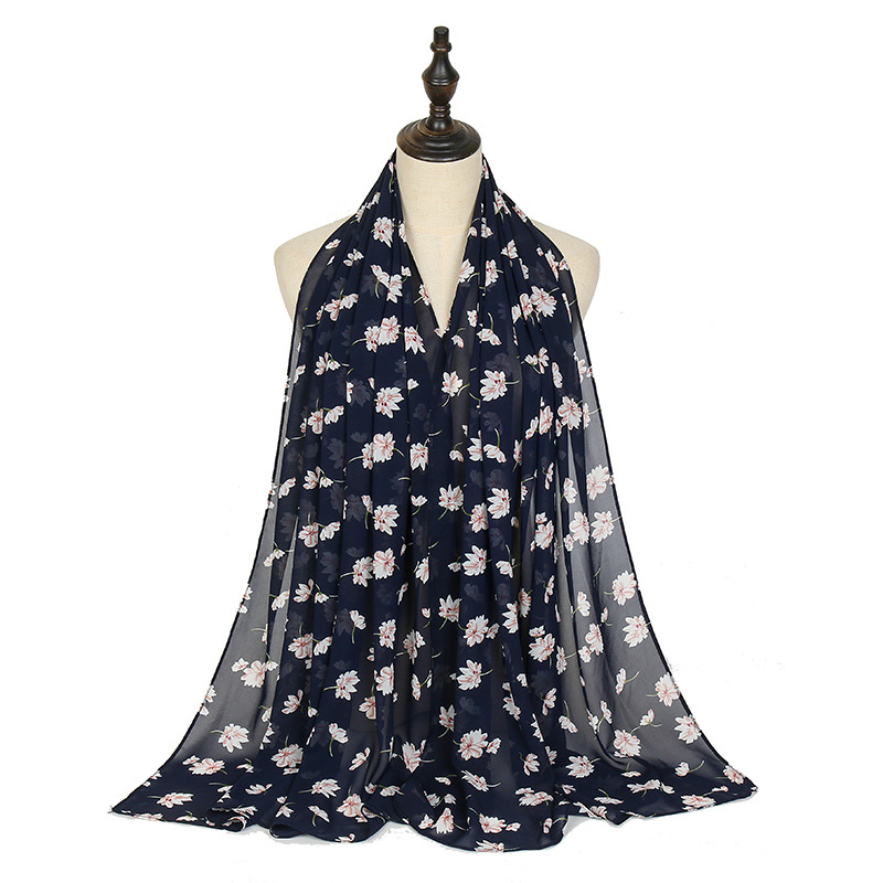 Printed Pearl Chiffon Scarf Wholesale