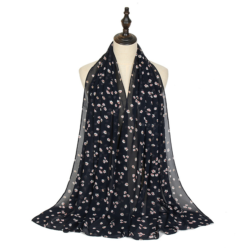 Printed Pearl Chiffon Scarf Wholesale