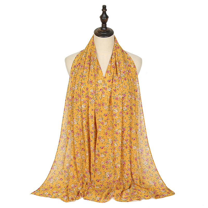 Printed Pearl Chiffon Scarf Wholesale