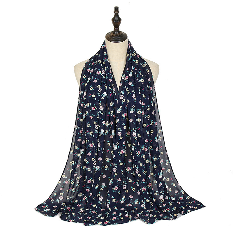 Printed Pearl Chiffon Scarf Wholesale