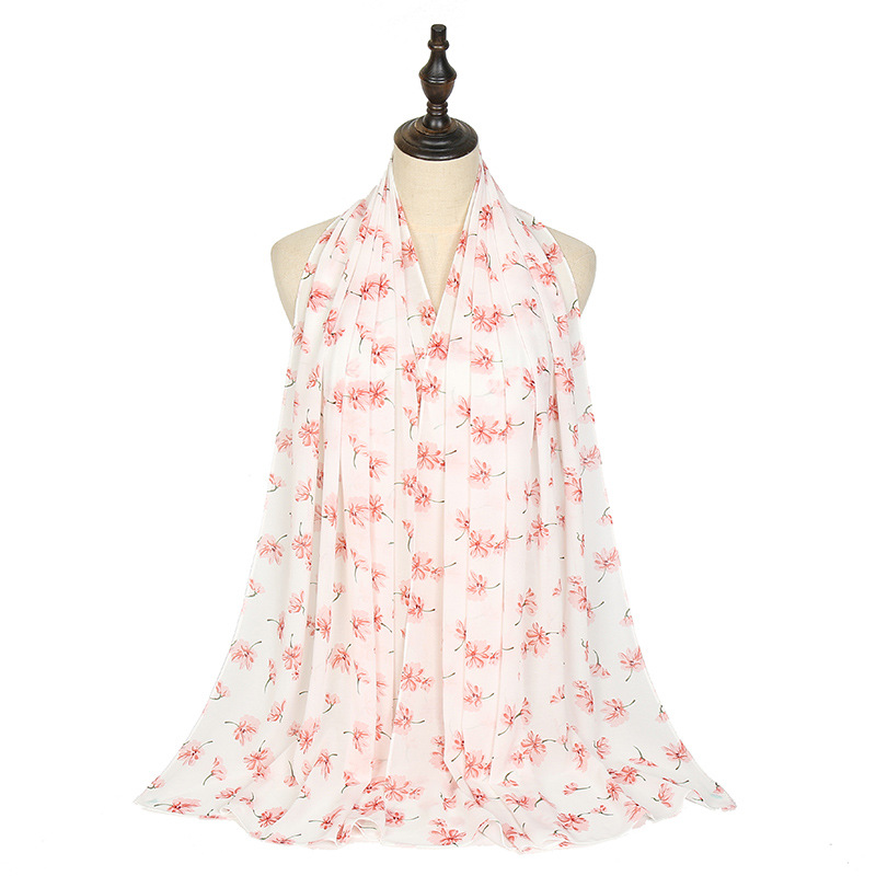 Printed Pearl Chiffon Scarf Wholesale