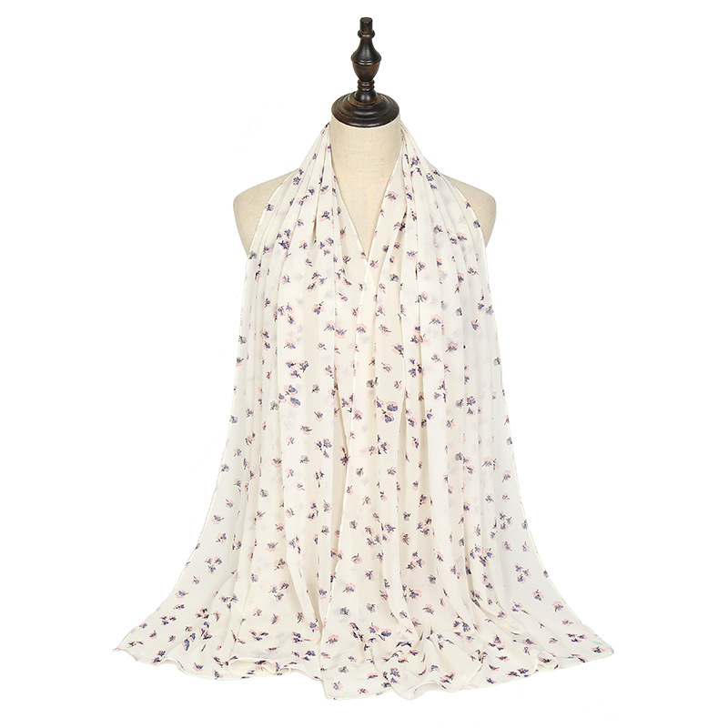 Printed Pearl Chiffon Scarf Wholesale