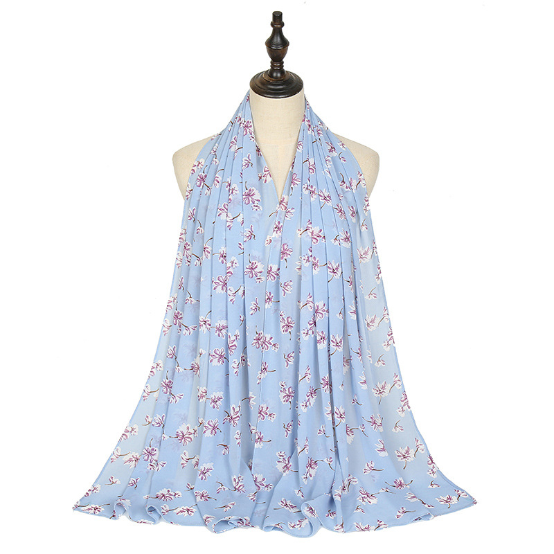 Printed Pearl Chiffon Scarf Wholesale