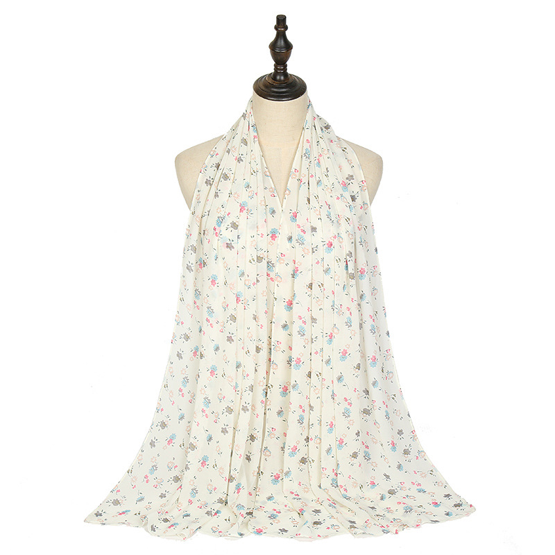 Printed Pearl Chiffon Scarf Wholesale