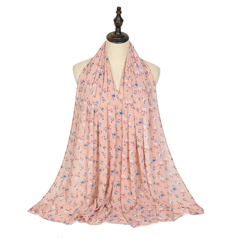Printed Pearl Chiffon Scarf Wholesale