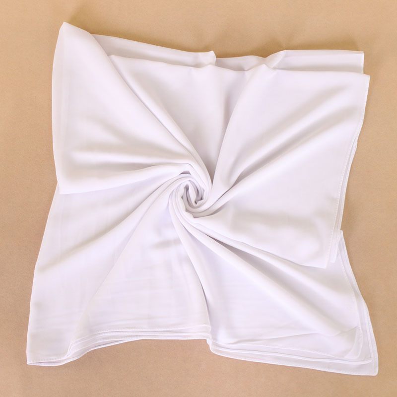 Pearl Chiffon Monochrome Square Scarf