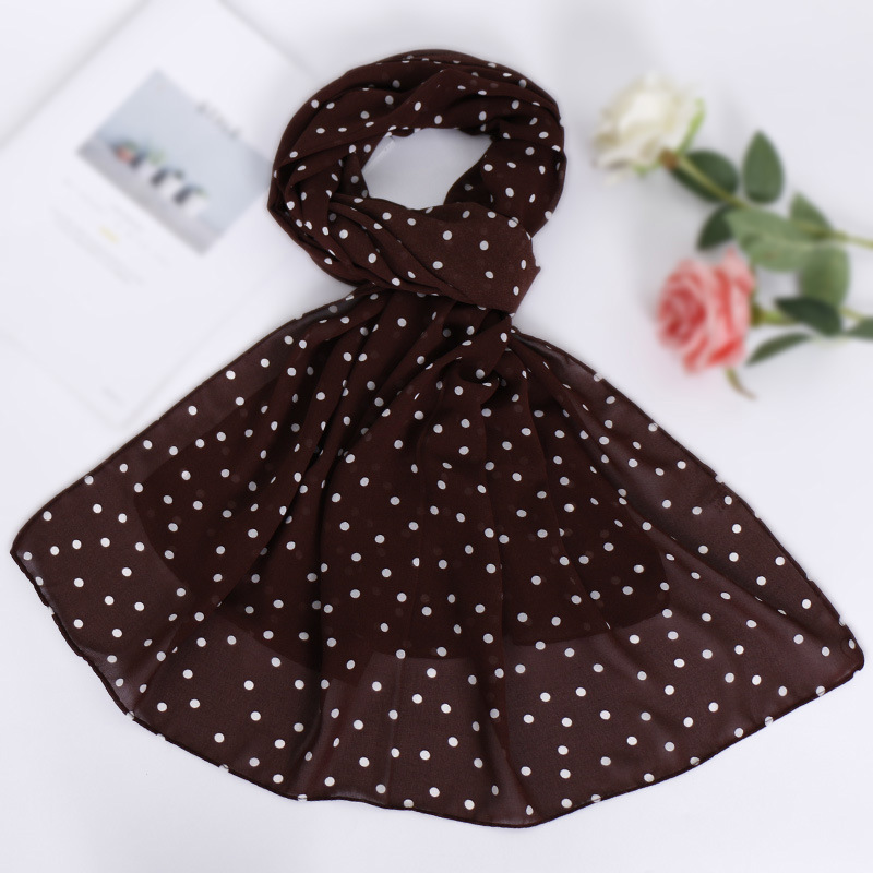 Polka Dot Pearl Chiffon Turban