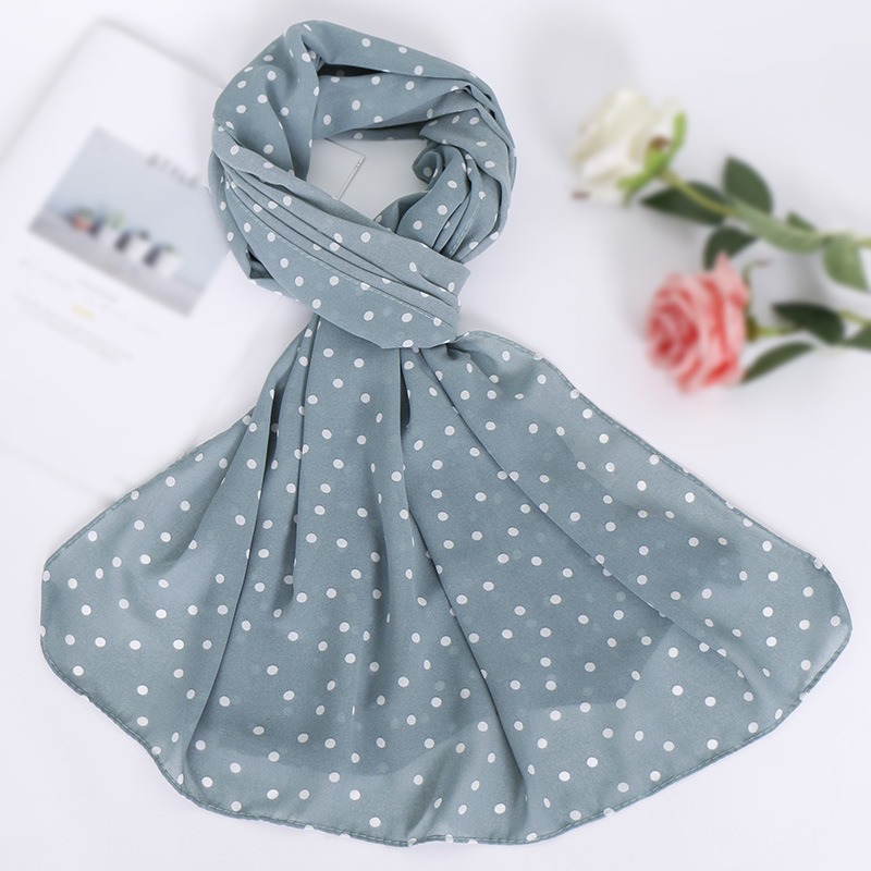 Polka Dot Pearl Chiffon Turban