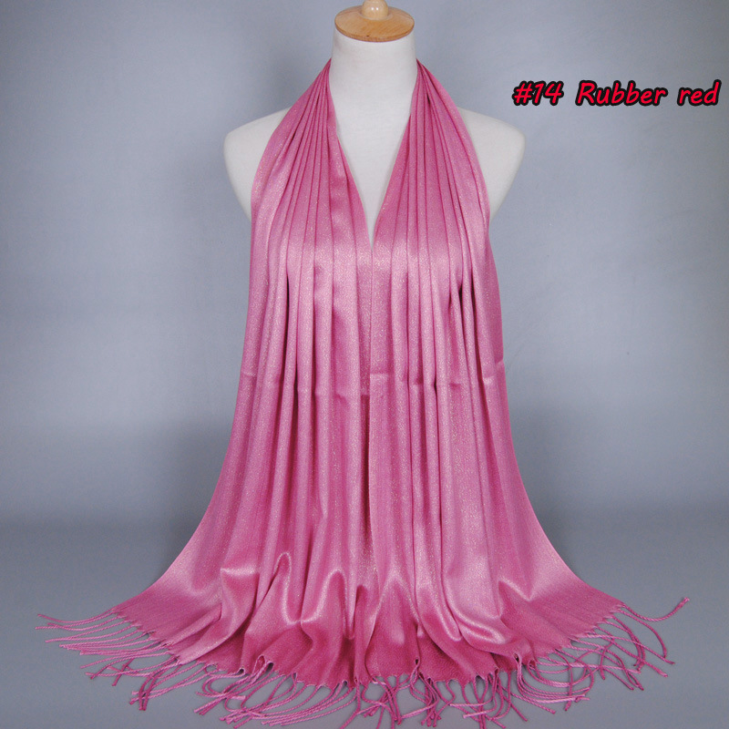 Monochrome fringed pearl chiffon headscarf