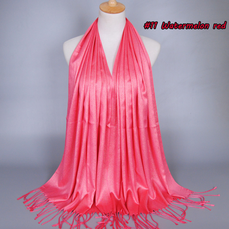Monochrome fringed pearl chiffon headscarf