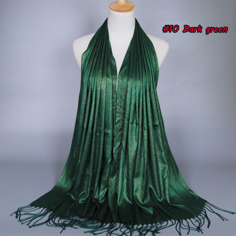 Monochrome fringed pearl chiffon headscarf