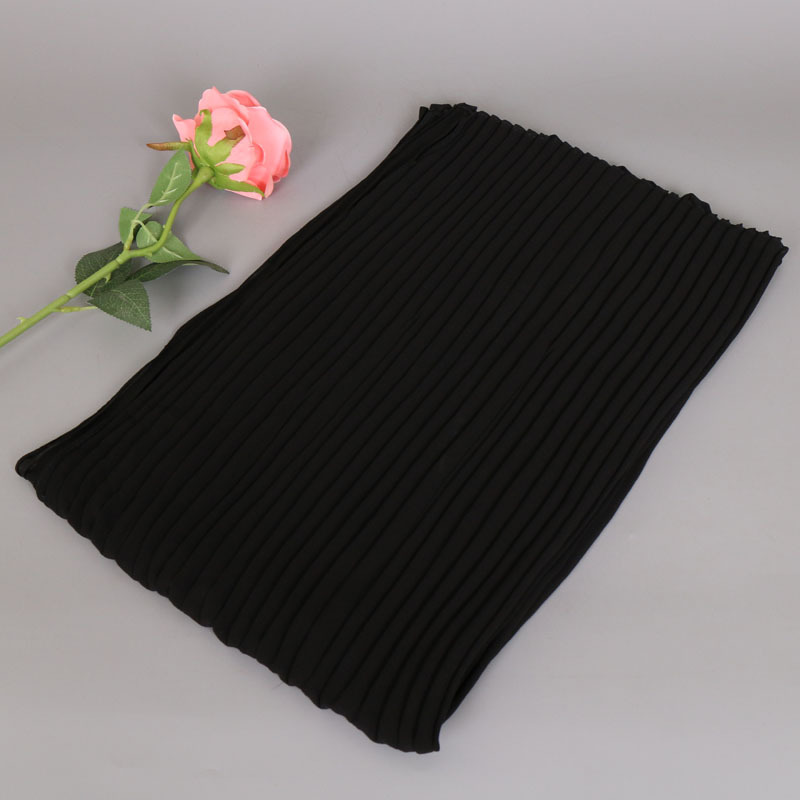 Pearl Chiffon Crinkle Monochrome Scarf