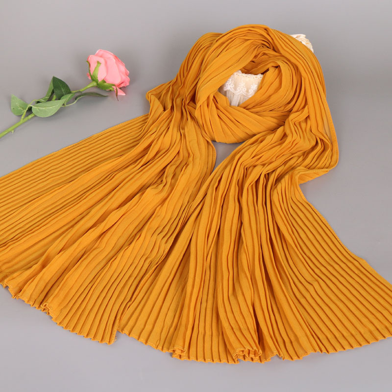 Pearl Chiffon Crinkle Monochrome Scarf