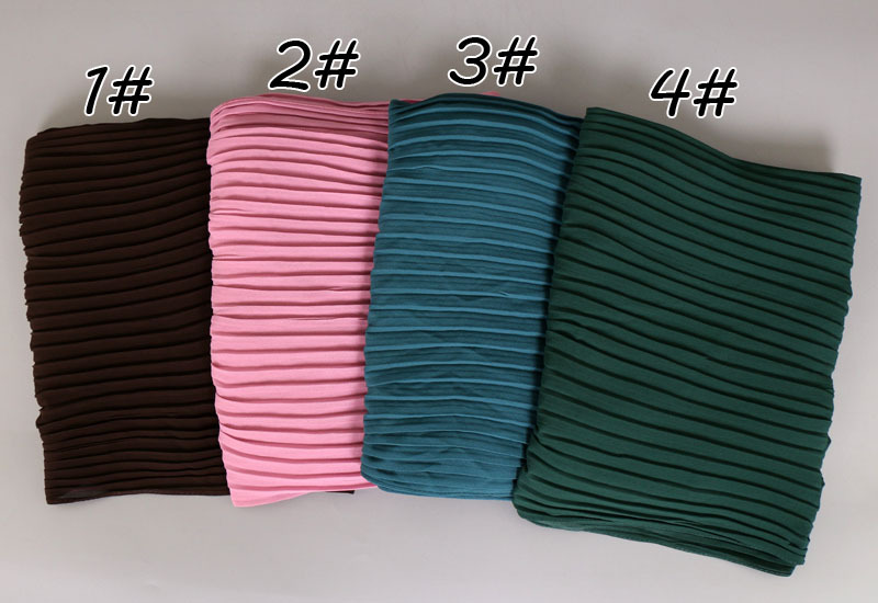Pearl Chiffon Crinkle Monochrome Scarf