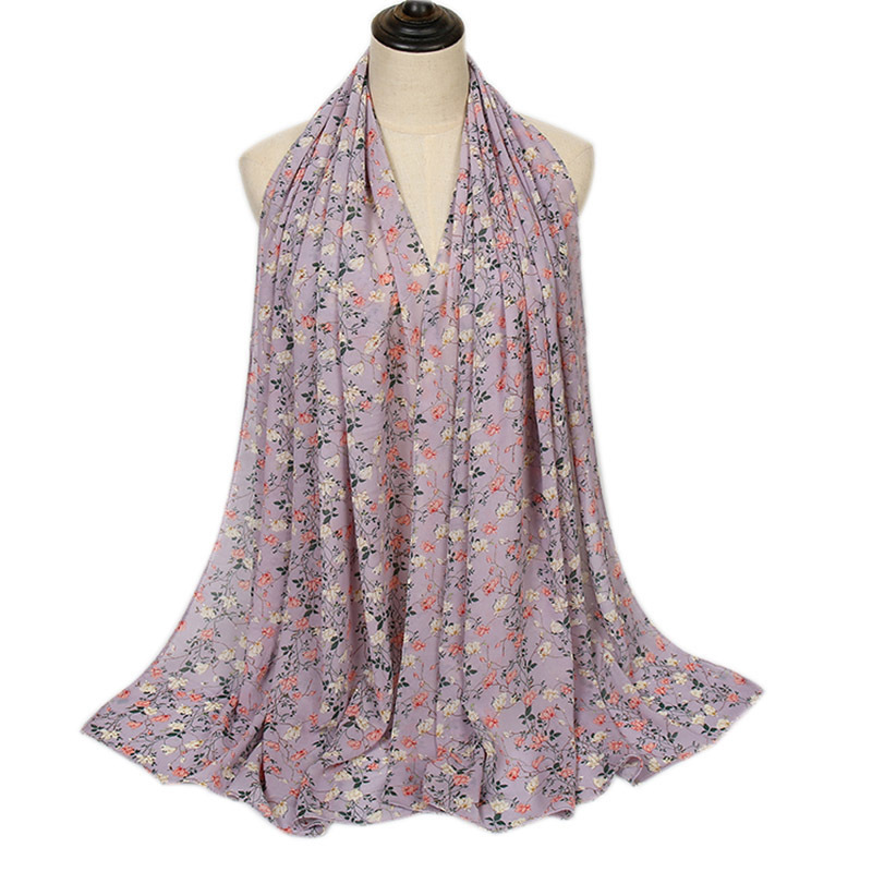 Pearl Chiffon Printed Ladies Long Scarf