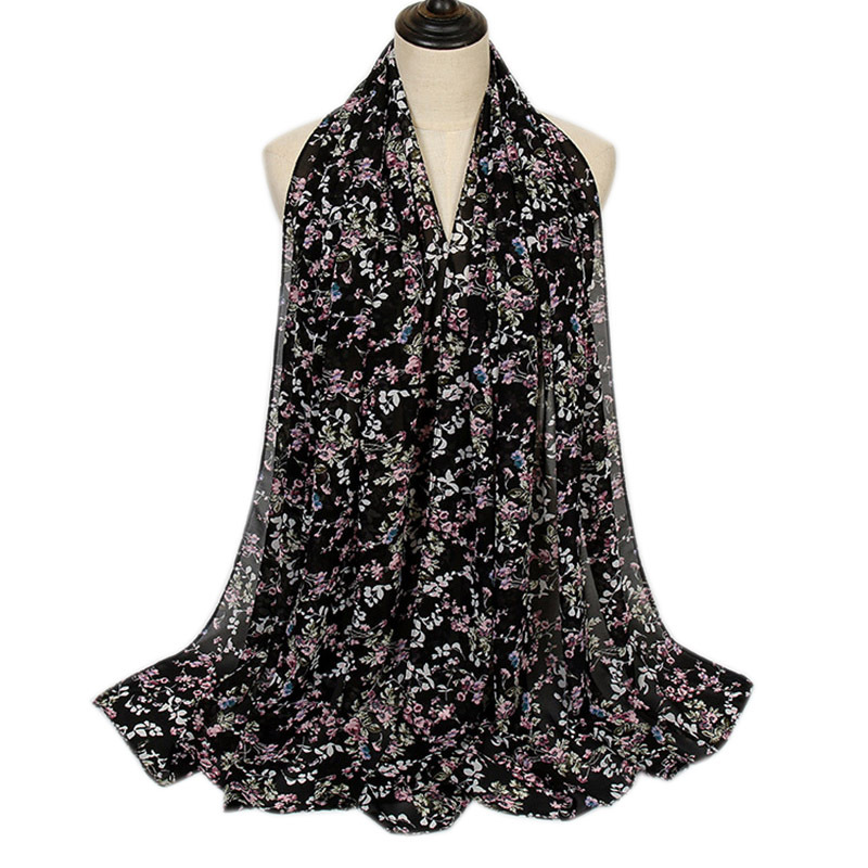 Pearl Chiffon Printed Ladies Long Scarf