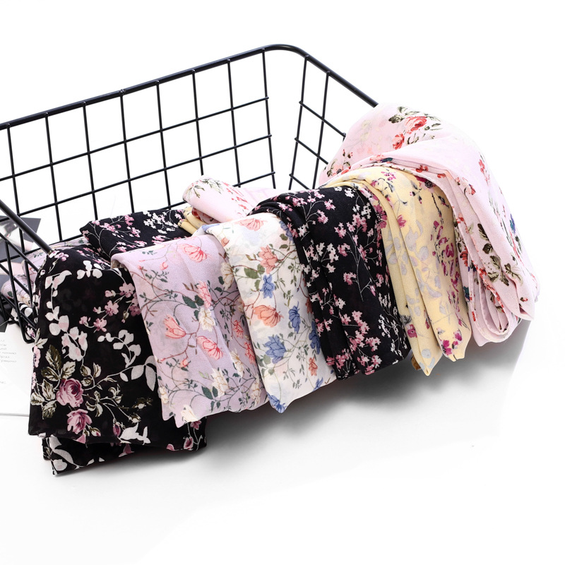 Pearl Chiffon Printed Ladies Long Scarf
