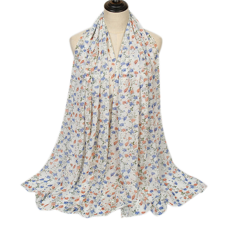 Pearl Chiffon Printed Ladies Long Scarf
