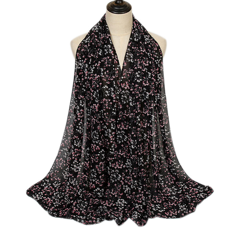 Pearl Chiffon Printed Ladies Long Scarf