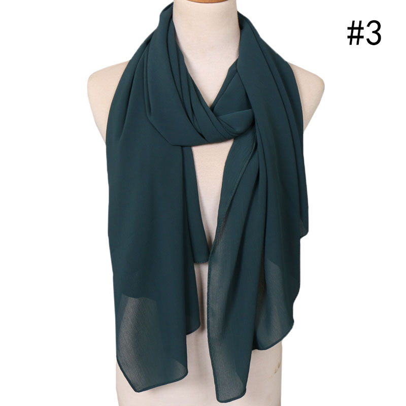Breathable ladies pearl chiffon scarf