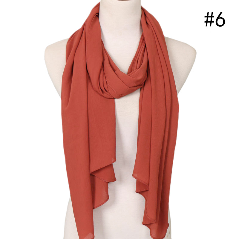 Breathable ladies pearl chiffon scarf