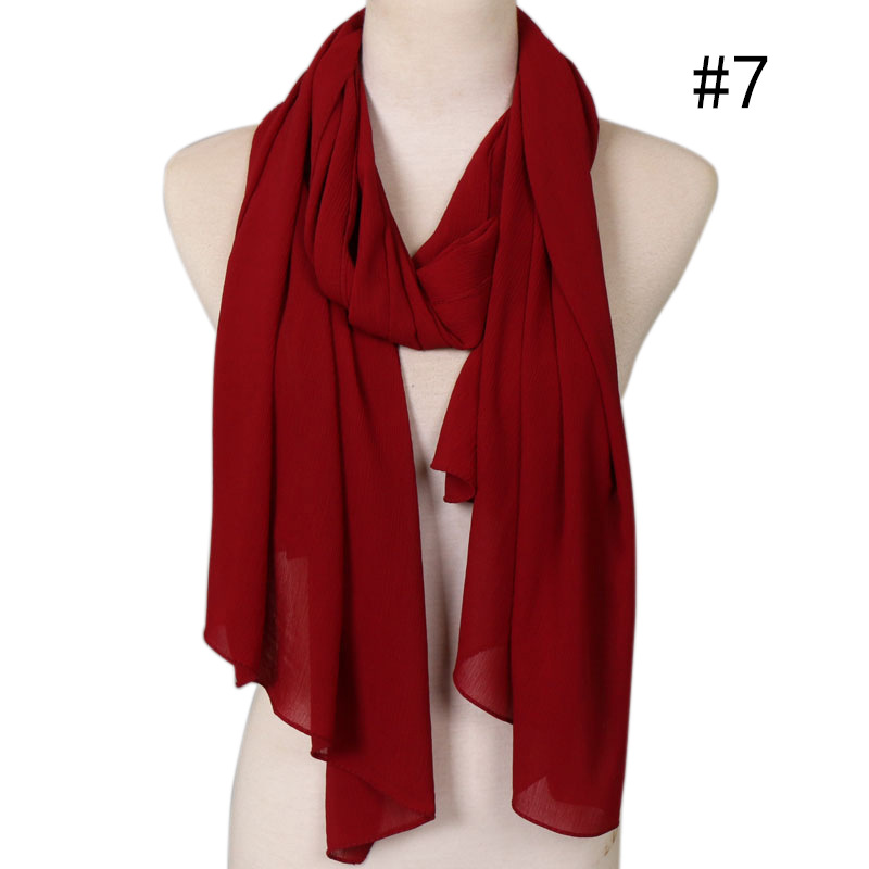 Breathable ladies pearl chiffon scarf