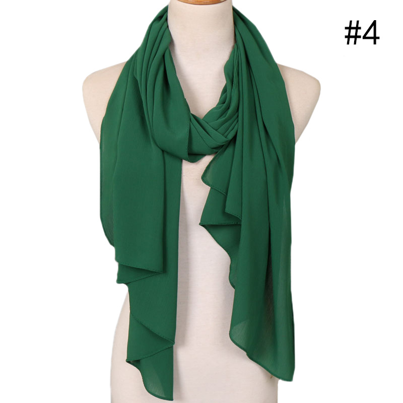 Breathable ladies pearl chiffon scarf