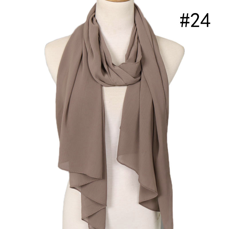 Breathable ladies pearl chiffon scarf
