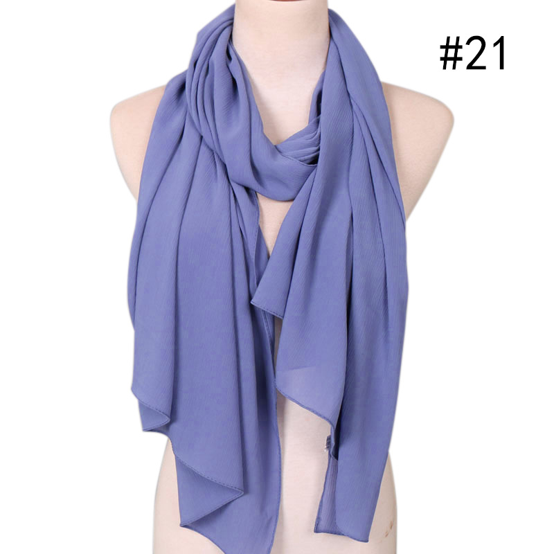 Breathable ladies pearl chiffon scarf