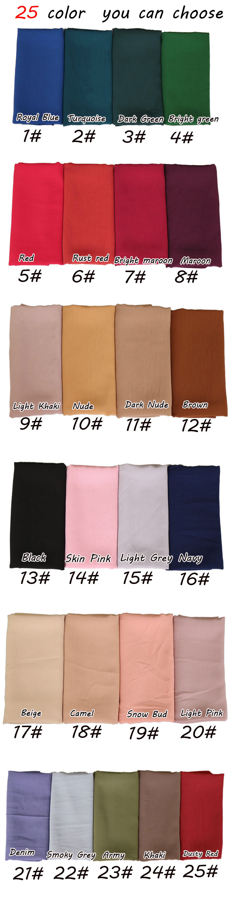 Breathable ladies pearl chiffon scarf