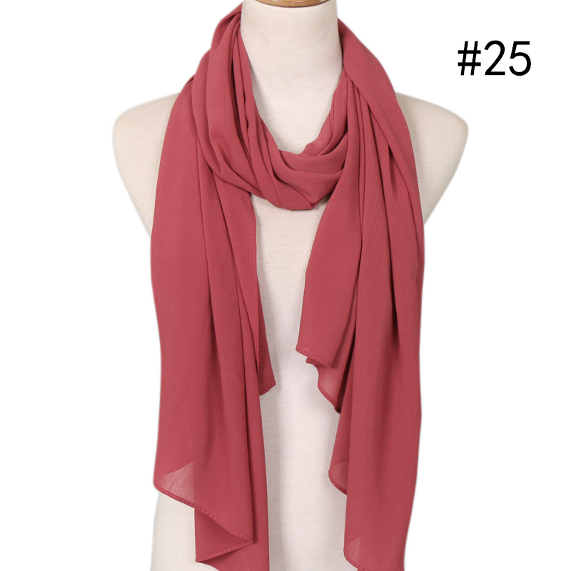 Breathable ladies pearl chiffon scarf