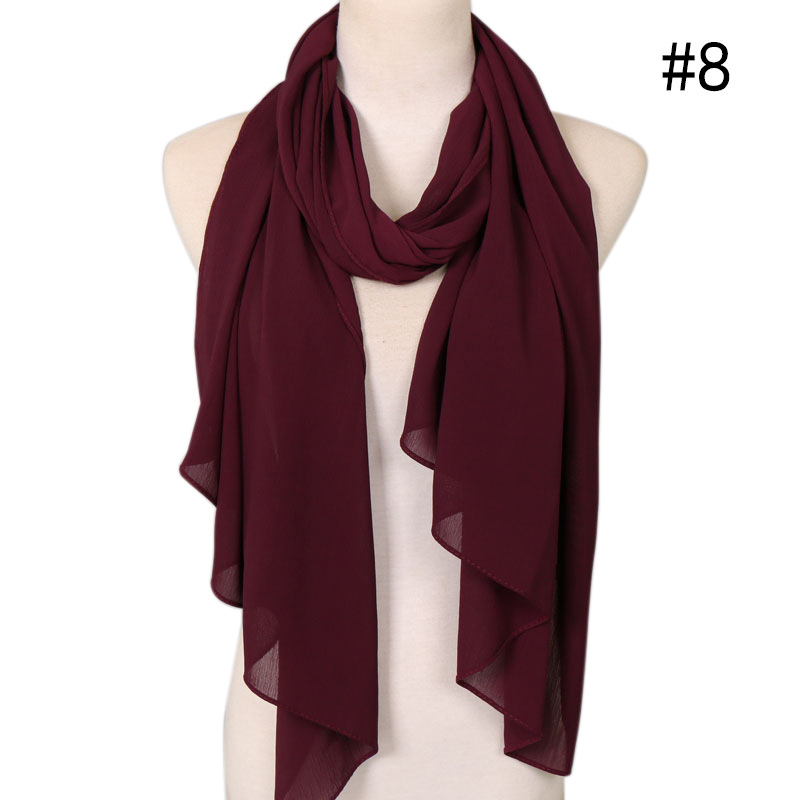 Breathable ladies pearl chiffon scarf