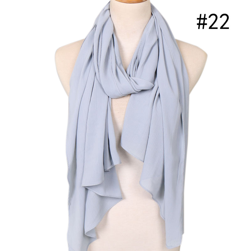 Breathable ladies pearl chiffon scarf