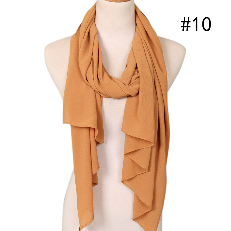 Breathable ladies pearl chiffon scarf
