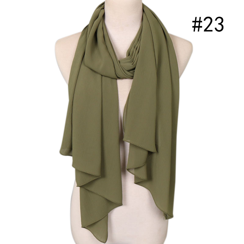 Breathable ladies pearl chiffon scarf
