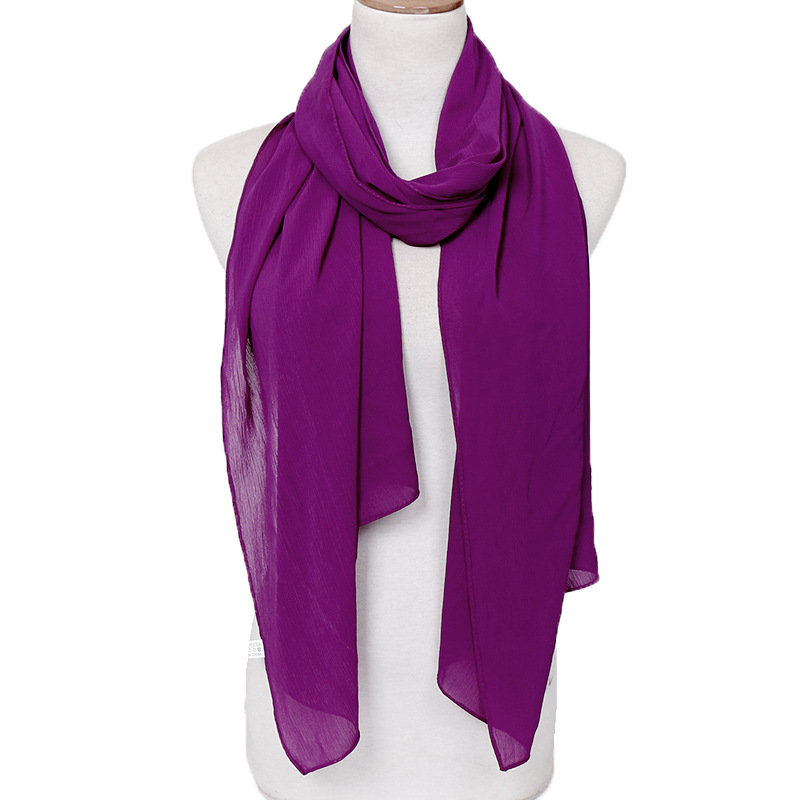 Breathable ladies pearl chiffon scarf