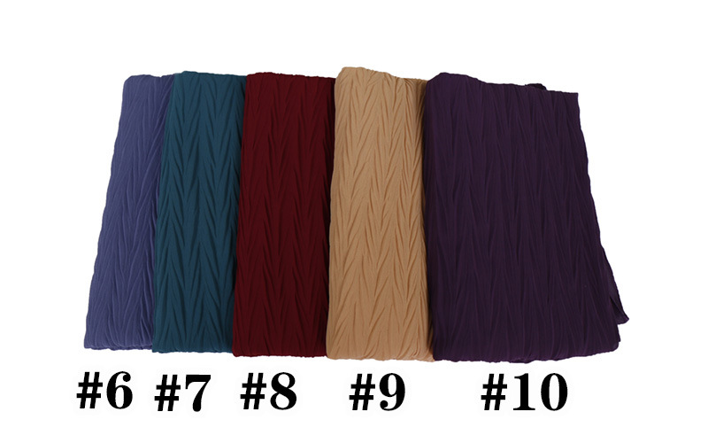 Ladies Pearl Chiffon Pleated Headscarf