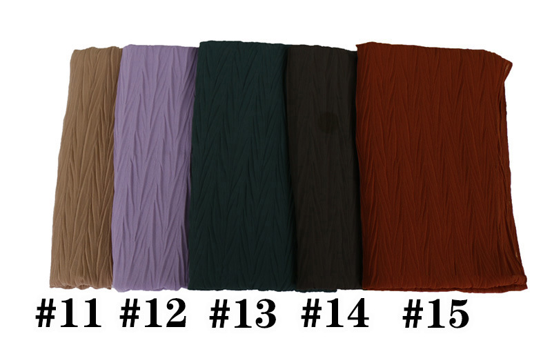 Ladies Pearl Chiffon Pleated Headscarf