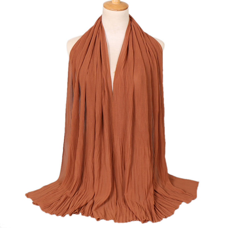 Ladies pleated monochrome headscarves wholesale