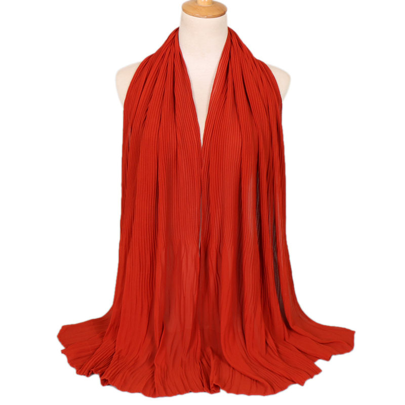 Ladies pleated monochrome headscarves wholesale