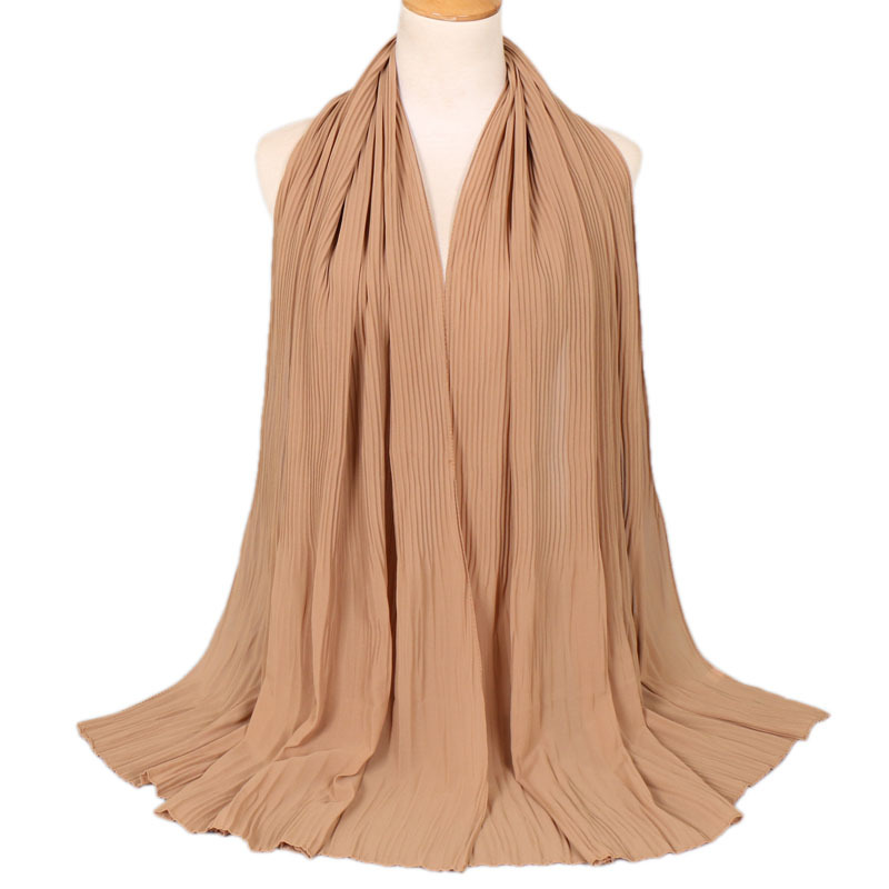 Ladies pleated monochrome headscarves wholesale