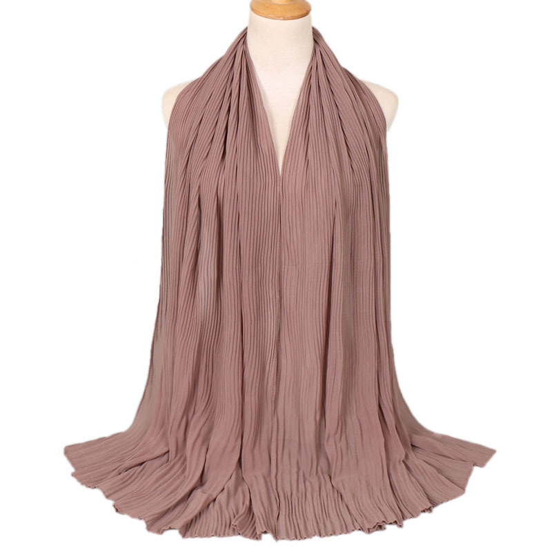 Ladies pleated monochrome headscarves wholesale