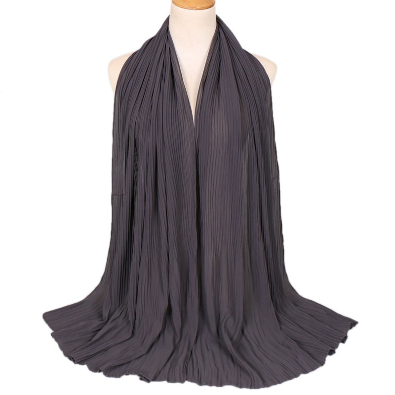 Ladies pleated monochrome headscarves wholesale